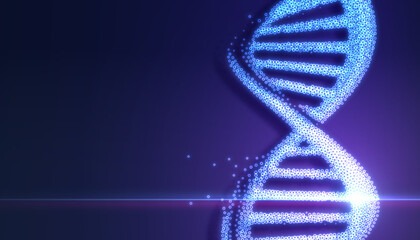 Abstract DNA molecule, science background. Vector illustration.