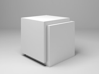 Blank box package mockup. 3d