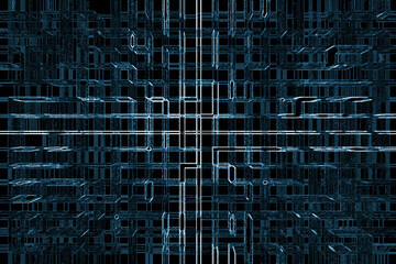 Abstract blue futuristic wallpaper,  binary code background, computer design. 