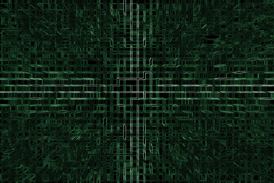Abstract green futuristic wallpaper, binary code background. 