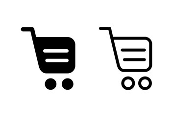 Shopping icon set. Shopping cart icon. Trolley icon vector