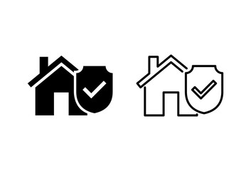 Obraz premium house insurance icon set. house protection icon.
