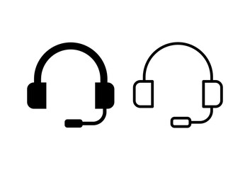 Headphone icon vector. Headset icon symbols