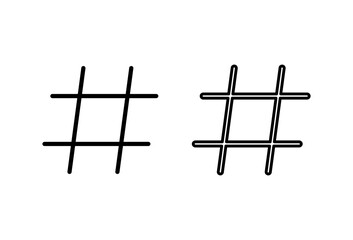 Hashtag icon set. hashtag symbol