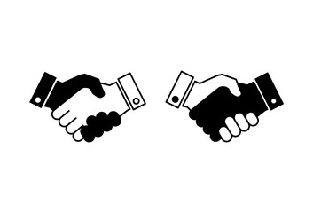Handshake icon set. business handshake. contact agreement