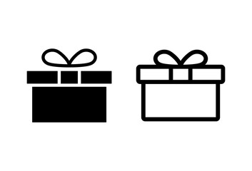 Gift icon set. gift vector icon. birthday gift