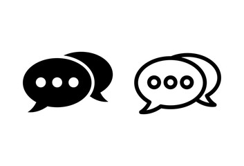 Chat icon set. speech bubble icon. comment icon vector. message. contact us