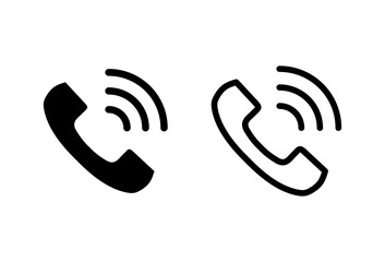 Call icon set. telephone icon vector. phone icon vector. contact us