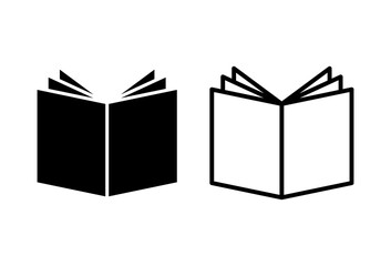 Book icon set. open book icon vector. ebook icon