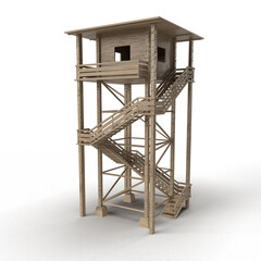 wooden lifeguard tower