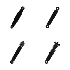 set of suspension shock absorber icon on white background vector - 417612392