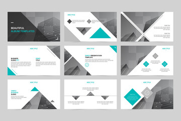 Creative geometric business promotion presentation slides