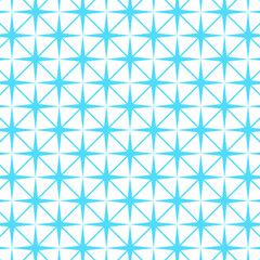 04 Abstract vector geometric star, cross pattern. Stock illustration.