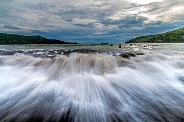 Batangas ,Philippines summer beach with dramatic clouds