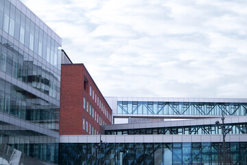 Modern architecture buildings sky nice day clouds windows