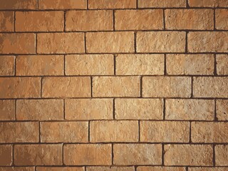 Red brick wall seamless Vector illustration background - texture pattern for continuous replicate.