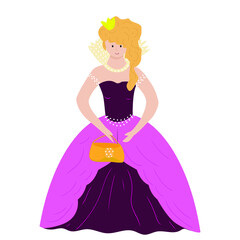 Princess party dress , children's illustrations for creativity