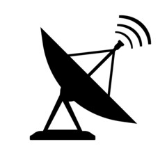 Satellite dish symbol, web and computer icon