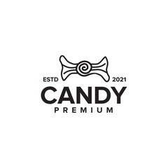 Candy shop logo design template