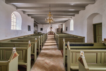 Small church in Lild in western rural Denmark