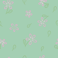 Seamless vector floral pattern. Background for printing on fabrics, textiles, wallpapers, covers. Delicate print.