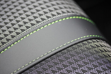 Close up of a stylish new car seat
