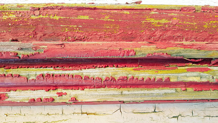 Altes Holz Vintage, Chabby chic, abblätternde Farbe in rot, Struktur verwittert alt verbraucht,...