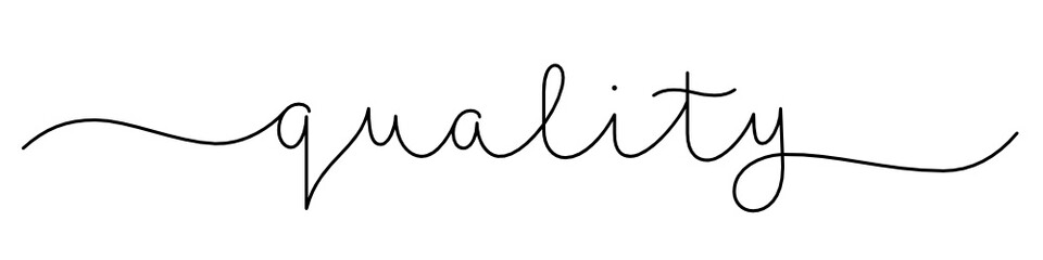 QUALITY vector monoline calligraphy banner with swashes isolated on white background