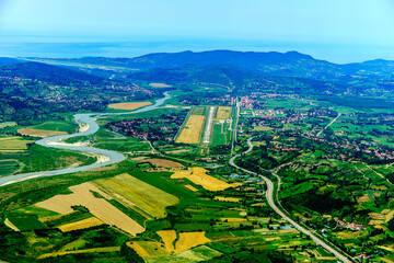 turkey, black sea coast, aerial view zonguldak province.