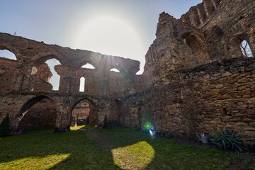 Slimnic Fortress (Stolzenburg): fortified enclosure, with towers, chapel, tower, bastion, was built in the fourteenth century, located on a Burgbasch hill on a Sibiu-Mediaș road in Transylvania