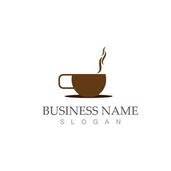 coffee cup logo template vector icon