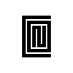 Black letter CON NOC initial logo icon