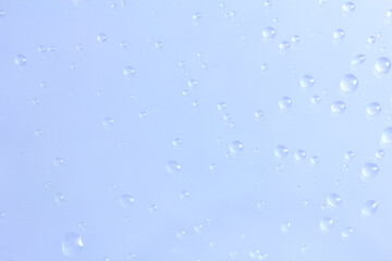water drops on blue