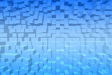 Arrière-plan abstrait cubique dégradé bleu