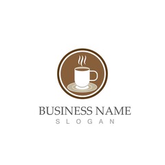 coffee cup logo template vector icon