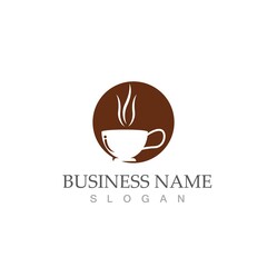 coffee cup logo template vector icon