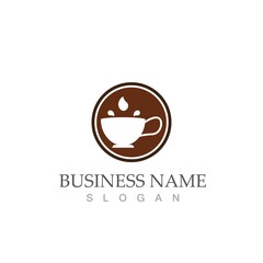 coffee cup logo template vector icon