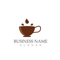 coffee cup logo template vector icon