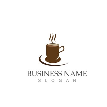 coffee cup logo template vector icon