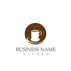 coffee cup logo template vector icon