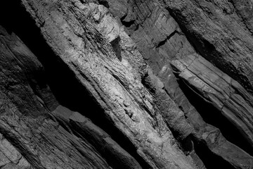 Abstract Details from an Ocean Cliff Rock, Algarve, Portugal.