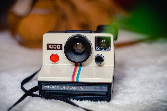 MARBURG, GERMANY - Nov 16, 2020: Vintage Polaroid Land Camera