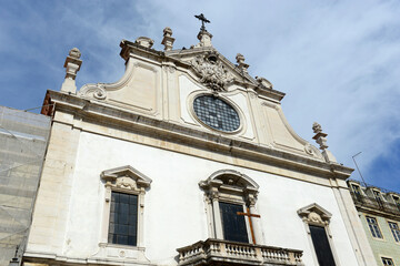 Fototapeta na wymiar Sao Domingos Church (Portuguese: Igreja de Sao Domingos) was completed in 1748 in city of Lisbon, Portugal.