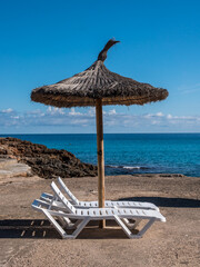 beach of Cala molins in Cala Sant Vicenç, majorca, balearic, spain