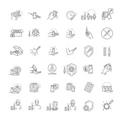 Vaccine and Vaccination Icons Set