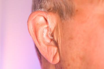 Man with hearing aid