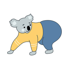 Vector illustration with a koala