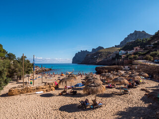 beach of Cala molins in Cala Sant Vicenç, majorca, balearic, spain
