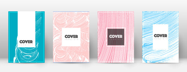 Cover page design template. Hipster brochure layout. Brilliant trendy abstract cover page. Pink and