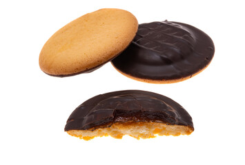 cookies with orange jam isolated